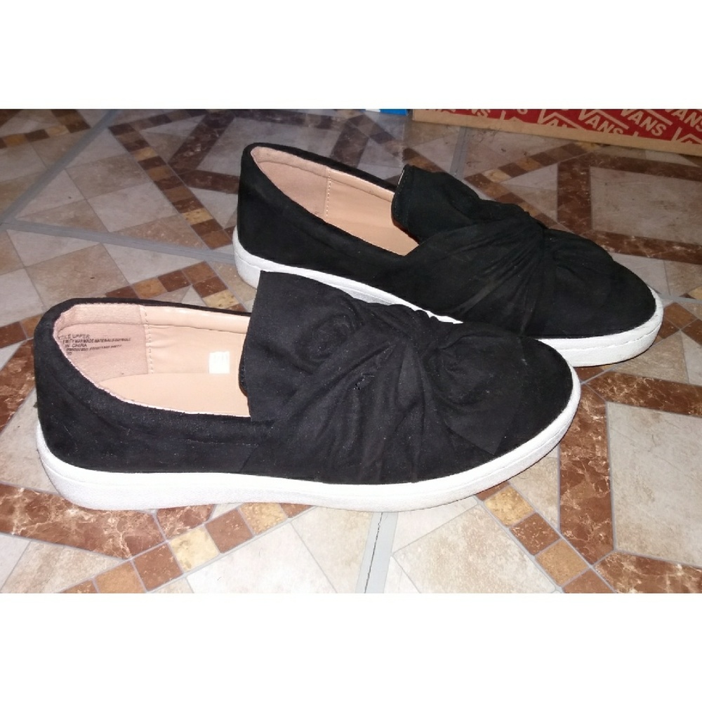 Cute black slip ons